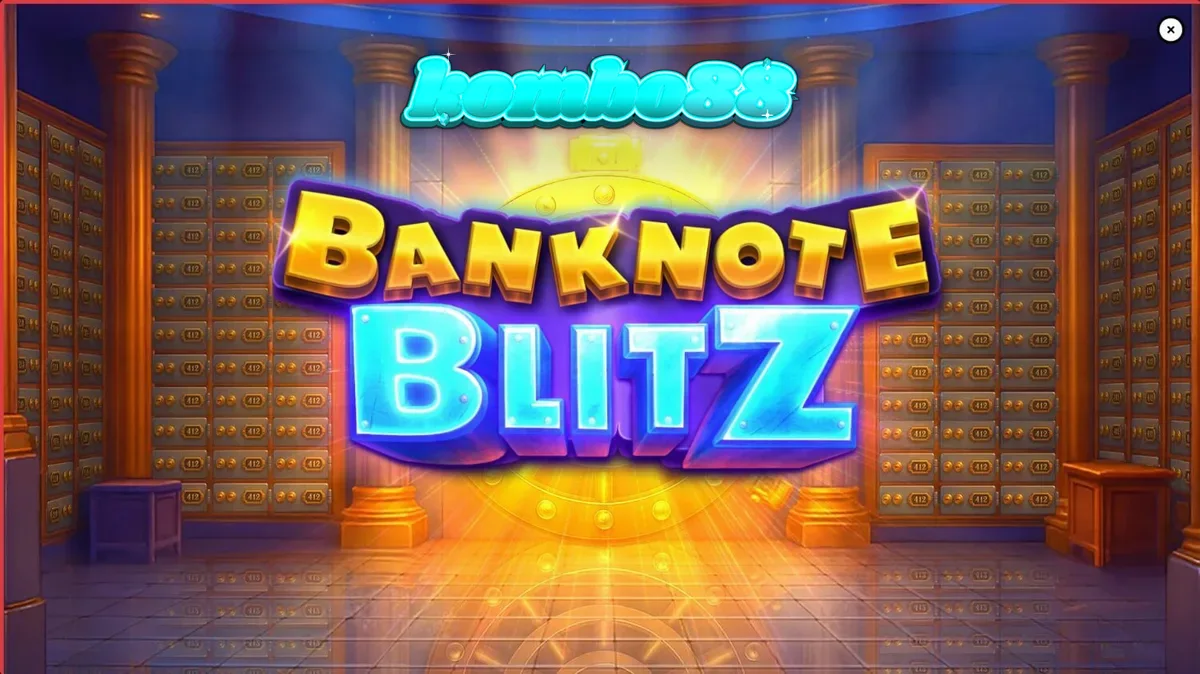 Tampilan visual slot Banknote Blitz dengan tema brankas bank mewah